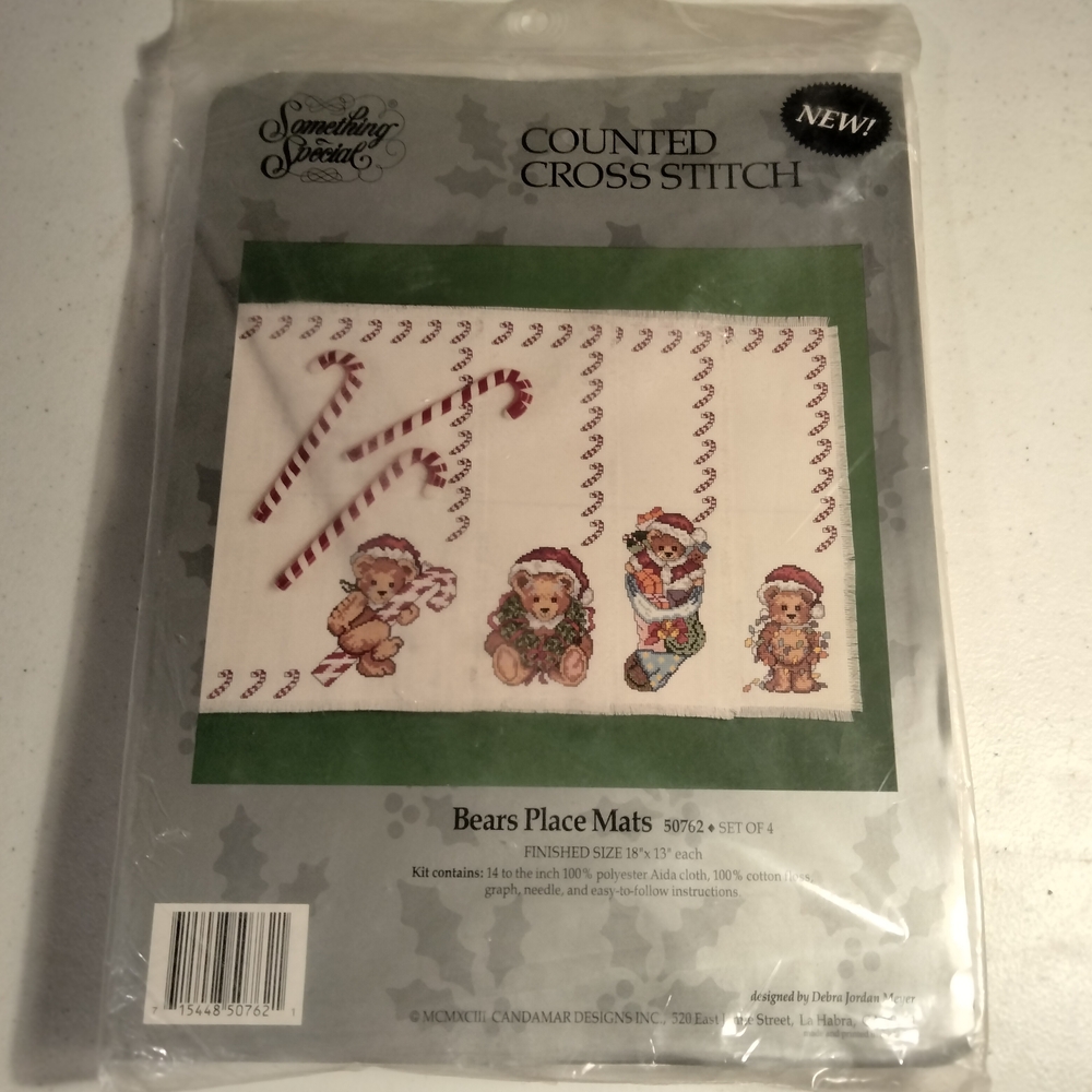 Something Special Bears Place Mats Cross Stitch Kit